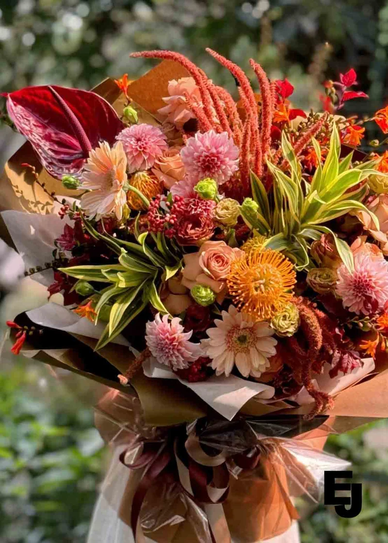 Colourful seasonal flowers